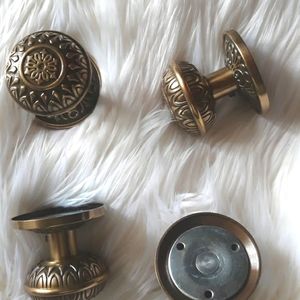 SOLD - Nostalgic Dummy Set Heavy Brass Door Knobs